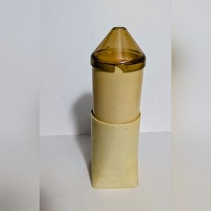 Q Tips Cotton Swabs VTG Cream Amber Dispenser Spring Loaded Single Pop Up AS IS